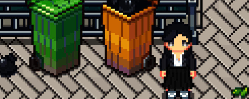 《江城大赢家》游戏内垃圾桶分布示意图，显示多个地点的垃圾桶位置