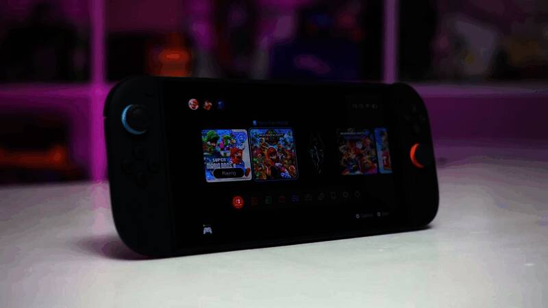 Switch 2屏幕拖影对比图展示明显拖尾效果