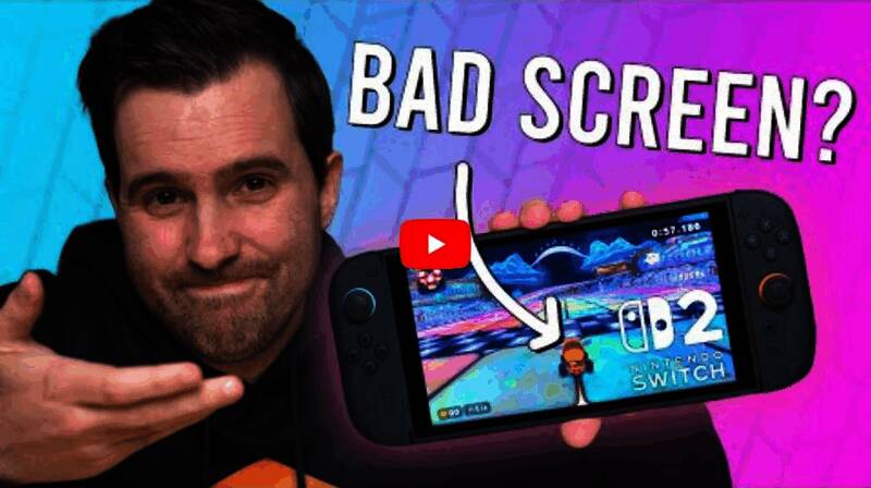 Switch 2与Switch屏幕尺寸对比示意图