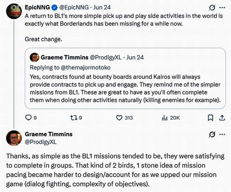 《无主之地4》角色战斗画面，展示了枪械特效与敌人对战场景