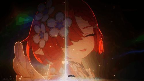 缇安在战斗中耗尽神力，化作光芒消散于空中