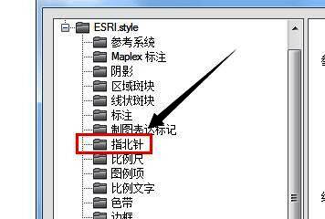ArcGIS指北针样式列表展示