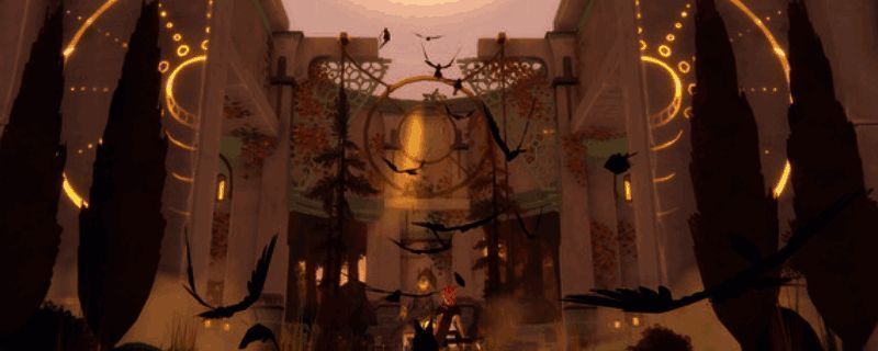 游戏主视觉图展示神秘奇幻世界，角色与场景细节精致