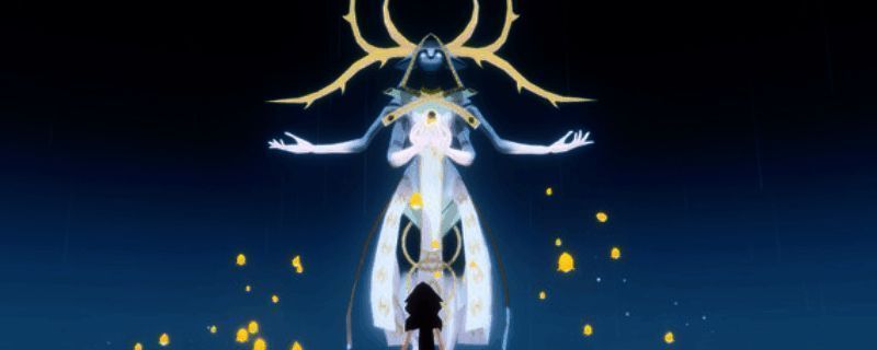 游戏主视觉图展示奇幻风格的世界设定，画面中充满神秘元素和角色剪影