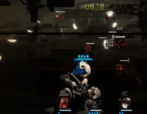 A2蓄力过程中，屏幕上显示进度条与能量累积动画