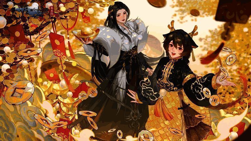 《天涯明月刀》心王·霓龙乐风外观正面展示图，龙纹元素与流动光影交织