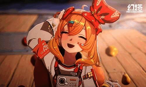 胡萝贝与鬣狗帮成员互动，画面中她得意地笑着，对方则一脸无奈