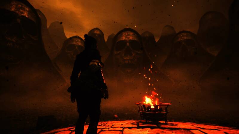 游戏画面展示，左侧为紧张战斗场景，右侧为平静叙事画面