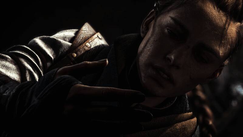 图表显示玩家压力指标变化，蓝色曲线代表暴力章节组，绿色曲线代表非暴力章节组