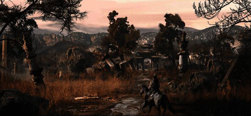 《金庸群侠传》游戏画面剧照，人物造型精致，场景恢弘