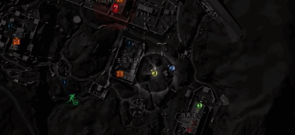 地图截图显示零号大坝主变电站右侧井盖位置，红色标记清晰醒目