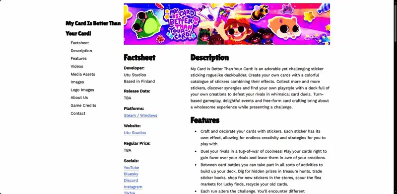 官网截图，显示游戏LOGO与部分设定说明