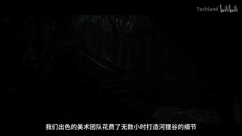 游戏截图：玩家站在高处俯瞰废弃小镇，远处可见雪山与森林