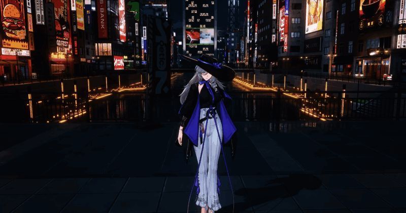 九原角色立绘展示，白金长发搭配紫色礼帽，身穿白色挂脖裙装，尽显优雅气质