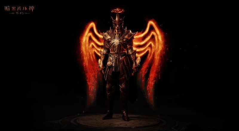 近距离展示勇气之焰头饰与光翼细节，展现出极致工艺与艺术美感