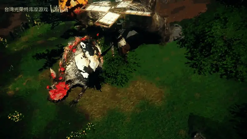 角色在复杂地形中使用伞刃作战，展现出高超的战斗技巧