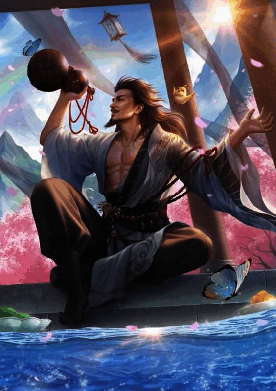 「友」庞统原画，展现其风度翩翩、胸有成竹的谋略家气质