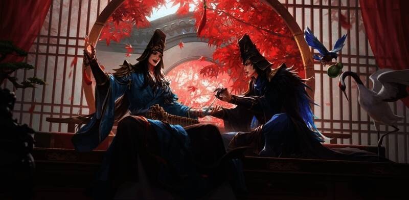 毕岚、高望立绘，服饰华贵、神态冷峻