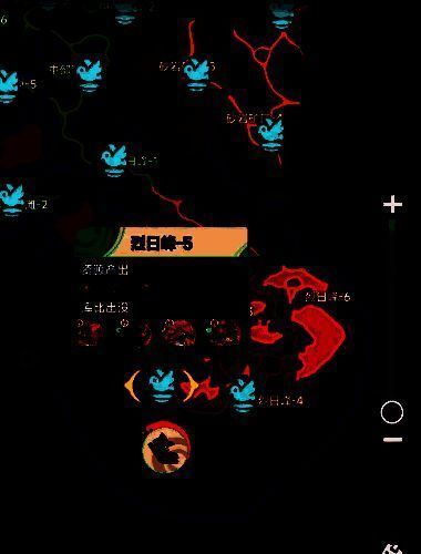 地图展示红宠可能出没的区域，标记了几个重点搜索地点