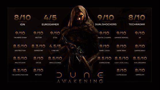 《沙丘：觉醒》游戏画面展示，沙漠星球厄拉科斯上的壮丽场景与角色互动