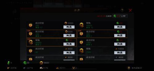 市井系统调整后的界面展示新的购买额度设定