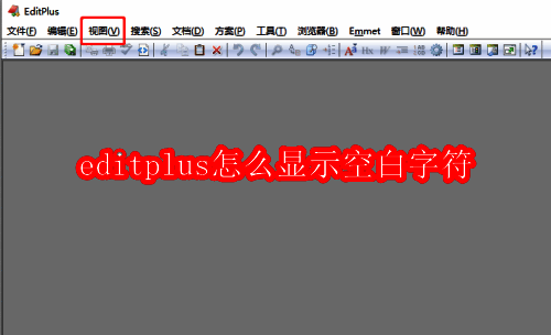 EditPlus软件界面顶部导航栏展示视图选项