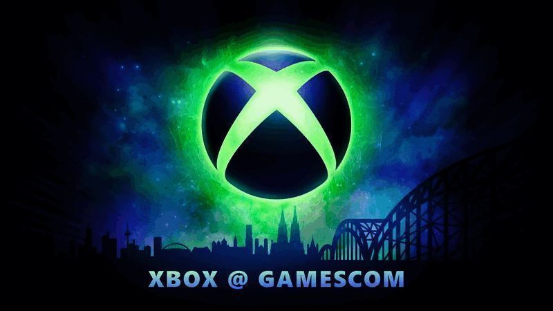 Xbox官方发布科隆展预告画面，背景为展会现场布置及游戏LOGO展示