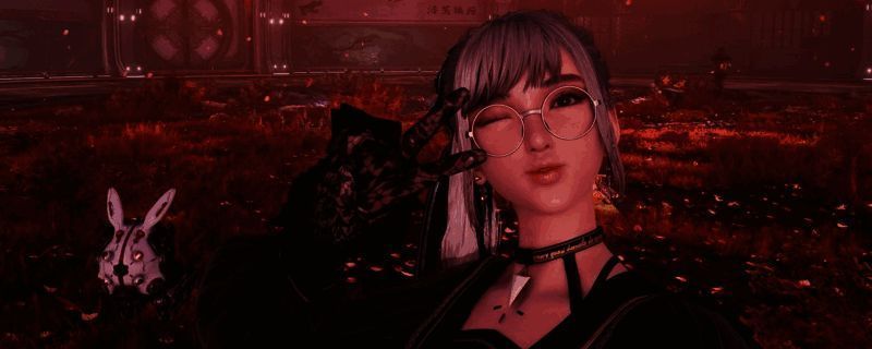 《剑星》角色百合立绘与互动场景，背景为废墟都市风格