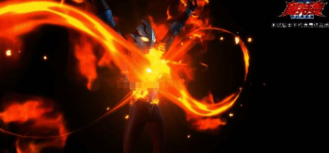 梦比优斯使用旋转光剑技能，光效炫酷充满动感