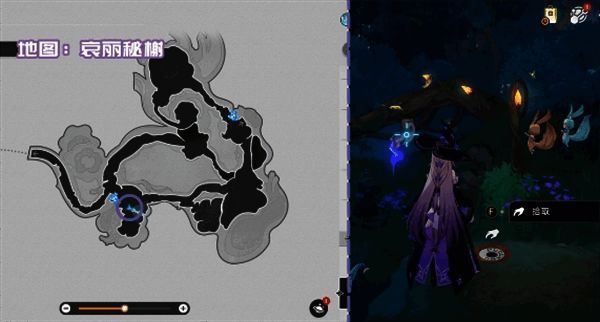 妖精王国的访客书籍位置标记在地图上的具体坐标点