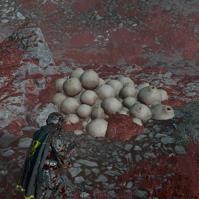 沼气工厂内部场景，绿色气体弥漫，角色正在对植物进行射击