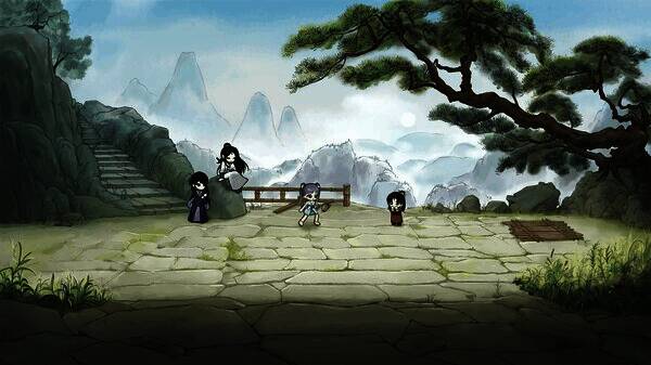 角色互动界面展示，左侧为父亲形象，右侧为不同年龄段的女儿，下方显示好感度数值条