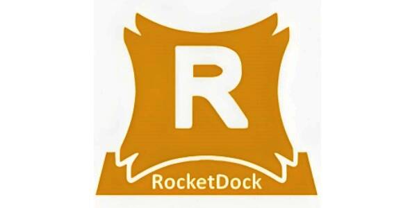 RocketDock主界面展示，界面简洁现代，底部有多个图标排列