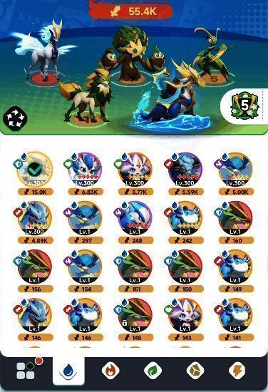 霸浪蛟技能界面展示，技能图标清晰可见