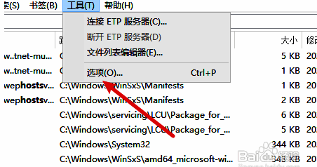 设置页面左侧导航栏突出显示历史选项