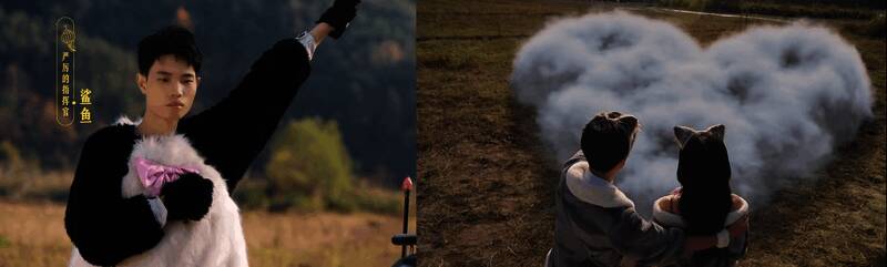 鲨鱼主播在海岛场景中跳起魔性舞蹈，其他角色围观调侃