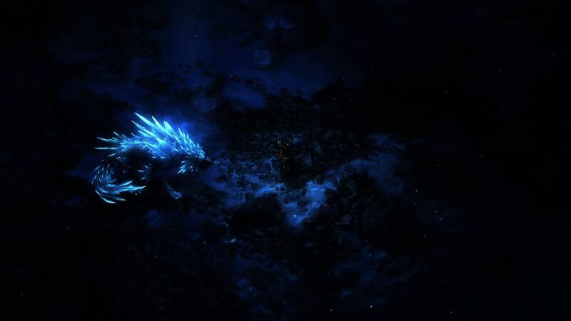 游戏内Boss战斗画面，角色与巨型怪物激烈对抗