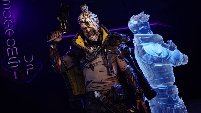 高耸入云的城市废墟中，秘藏猎人正穿越一片危机四伏的区域