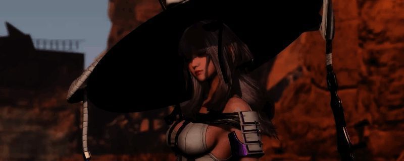 剑星联动任务场景截图，展现角色与机器狗互动瞬间