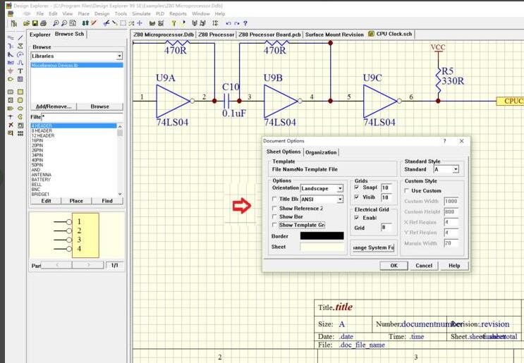 Protel99se使用画线工具绘制自定义标题栏示意图