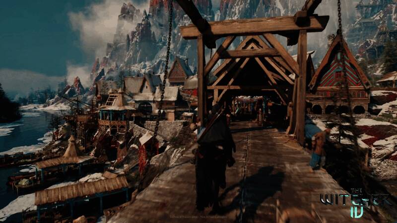 《巫师4》夜晚场景，光影与材质表现惊艳