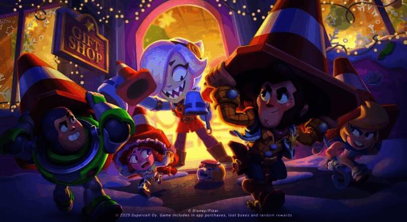 巴斯光年在《荒野乱斗》中的游戏形象，身穿经典太空服，手持激光枪