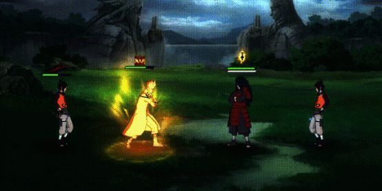 水门与鸣人施展尾兽联弹，能量爆发震撼全场