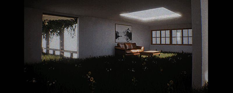 游戏中展现中式梦核与阈限空间美学的场景画面，氛围神秘且充满复古幻想元素