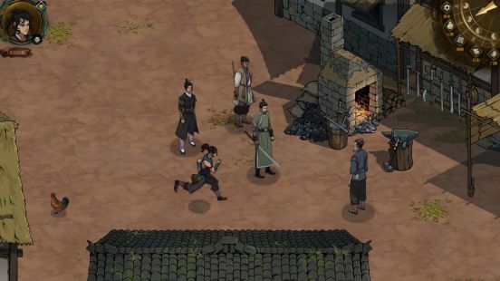 《今古群侠传》角色技能展示，主角凌空施展强大内功攻击