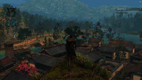 《河洛群侠传2》概念图，描绘古代武侠战场场景