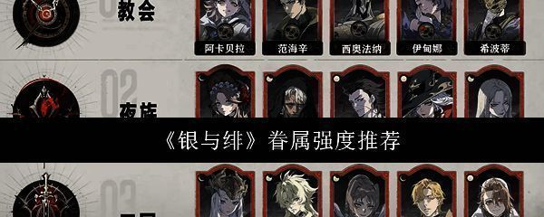 银与绯游戏画面展示多个强大眷属角色