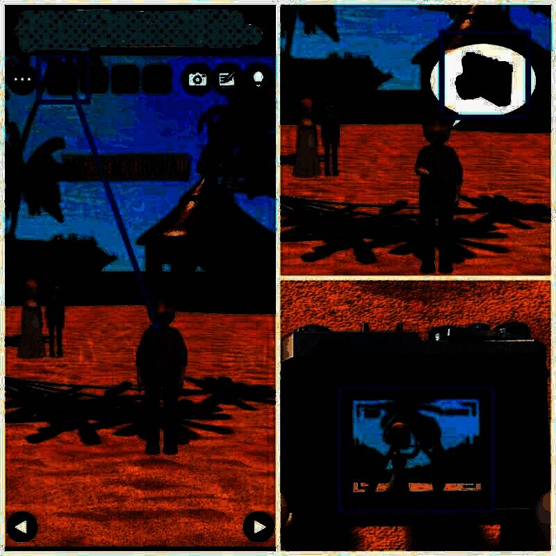 摄影师手持相机，正在翻看刚刚拍摄的照片