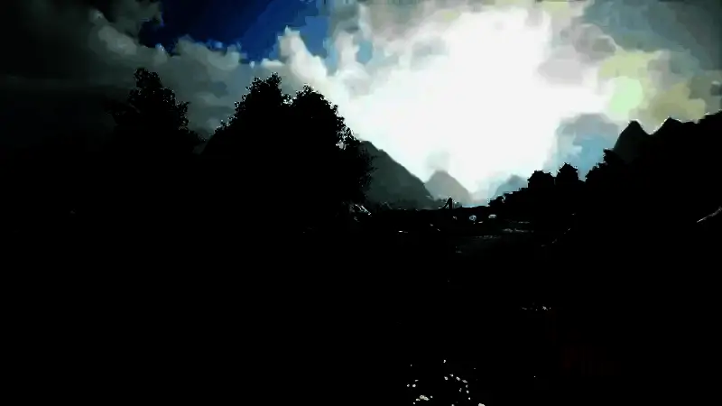 游戏内不同地形环境下的建造场景对比图