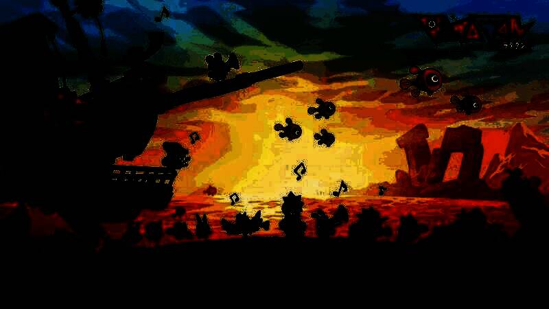 《啦嗒铛》游戏画面展示角色在音乐节奏中战斗的场景